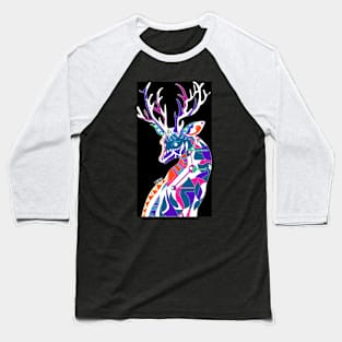 black dear Reindeer ecopop cute mexican pattern of the wild art Baseball T-Shirt